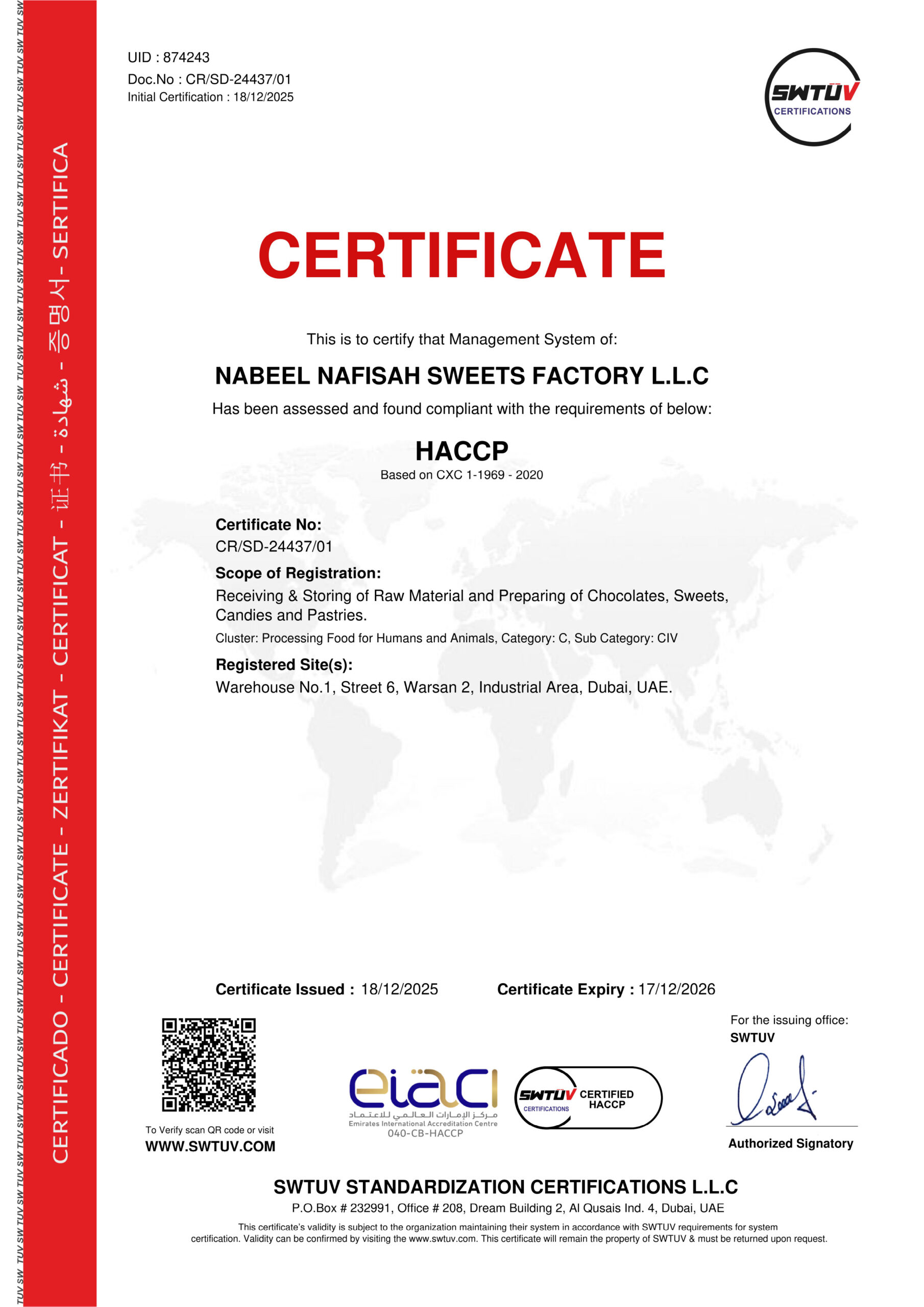 HACCP Certified